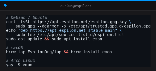 emon install